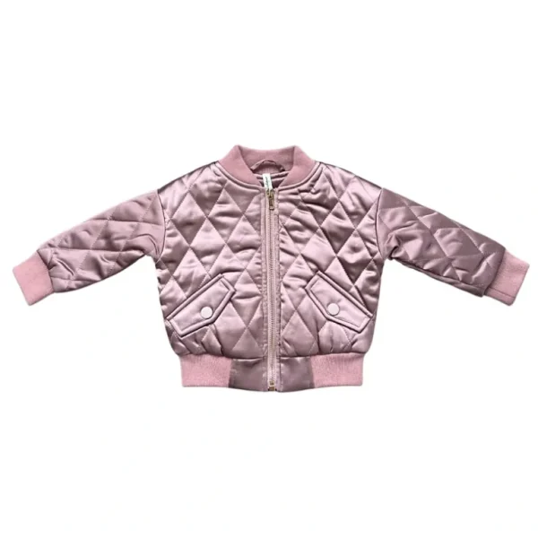 Clothing | Winter Mauve Bomber Jacket - CaringForTots - Professional Baby and Children's Products | Caring for Growth, Caring for Every Moment