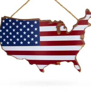 Wooden Usa Flag Sign United States Patriotic Display Board 10.5 Inches - CaringForTots - Professional Baby and Children's Products | Caring for Growth, Caring for Every Moment* Painted